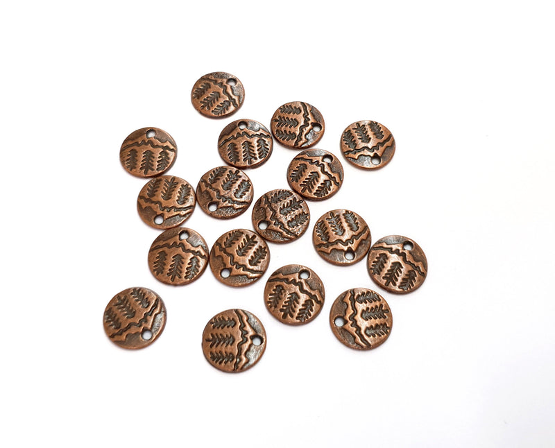 20 Copper Charms Antique Copper Plated Charms (10mm)  G19735
