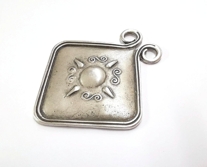 Silver Pendant Antique Silver Plated Pendant (85x75mm)  G20126