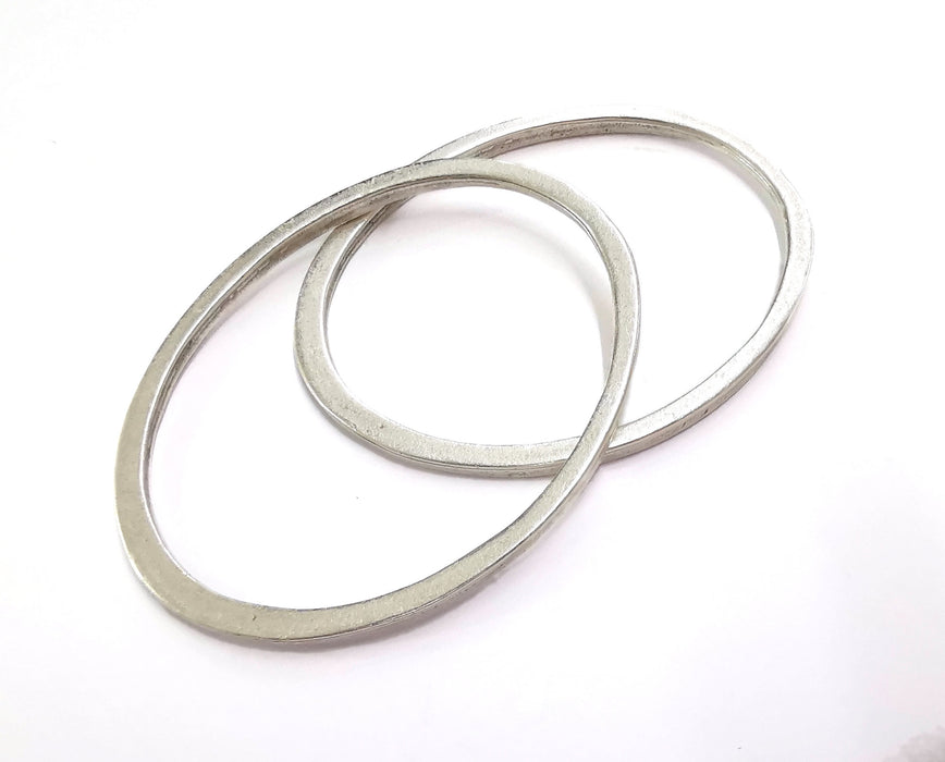 Oval Findings Antique Silver Plated Findings (71x55mm)  G20320