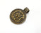 Medallion Pendant Antique Bronze Plated Pendant (39x30mm)  G20144