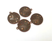 4 Astronaut Charms Antique Copper Plated Charms (28x24mm) G19759