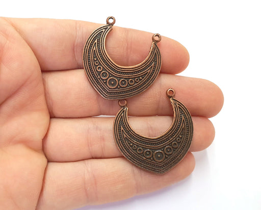 2 Copper Charms Connector Antique Copper Plated Charms (32x32mm)  G19760