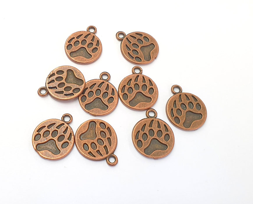 10 Claw Charms Antique Copper Plated Charms (18x14mm) G19761