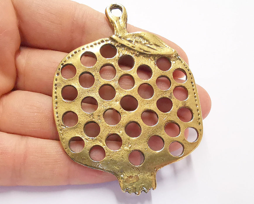 Pomegranate Pendant Antique Bronze Plated Pendant (78x58mm)  G20155