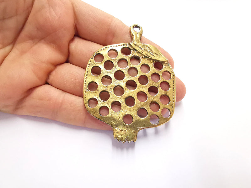 Pomegranate Pendant Antique Bronze Plated Pendant (78x58mm)  G20155