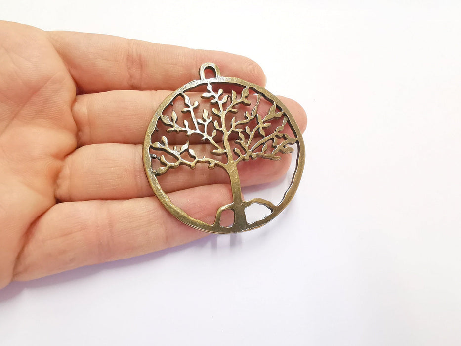 Tree Pendant Antique Bronze Plated Pendant (60x55mm)  G20172