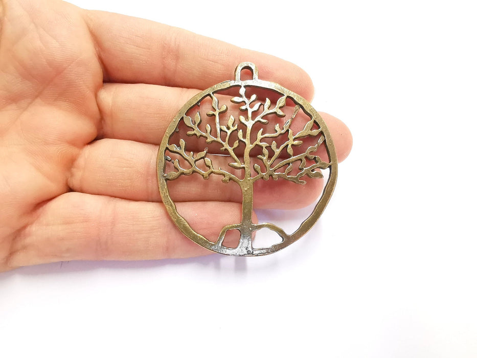 Tree Pendant Antique Bronze Plated Pendant (60x55mm)  G20172