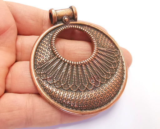 Medallion Pendant Antique Copper Plated Pendant ( 74x62 mm ) G20175