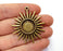 Sun Charms Blank Bezel Resin Bezel Mosaic Mountings Antique Bronze Plated Charms (46x41mm)( 16 mm Bezel Inner Size)  G19769