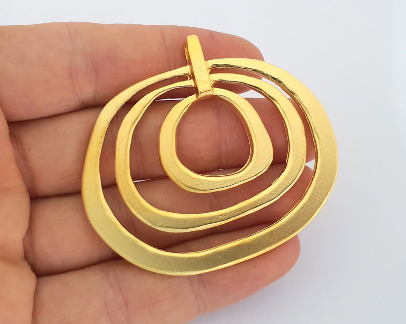 Gold Large Pendant Gold Plated Pendant (59x53mm)  G19773
