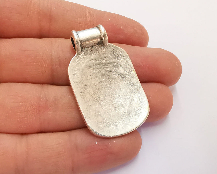 Silver Pendant Antique Silver Plated Pendant (44x26mm)  G20220