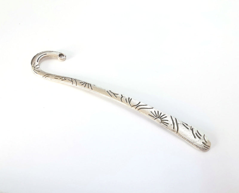 Sun Bookmark Findings Antique Silver Plated Bookmark (112x9mm) G20225