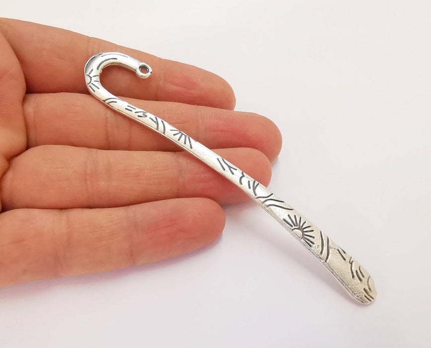 Sun Bookmark Findings Antique Silver Plated Bookmark (112x9mm) G20225