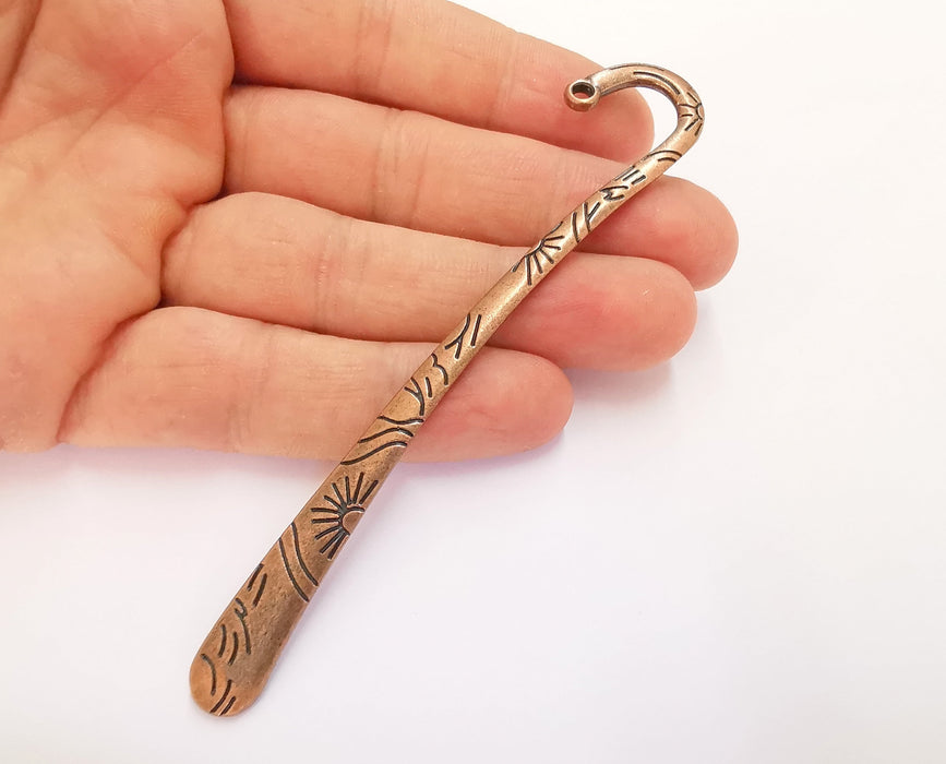 Sun Bookmark Findings Antique Copper Plated Bookmark (114x9mm) G20227