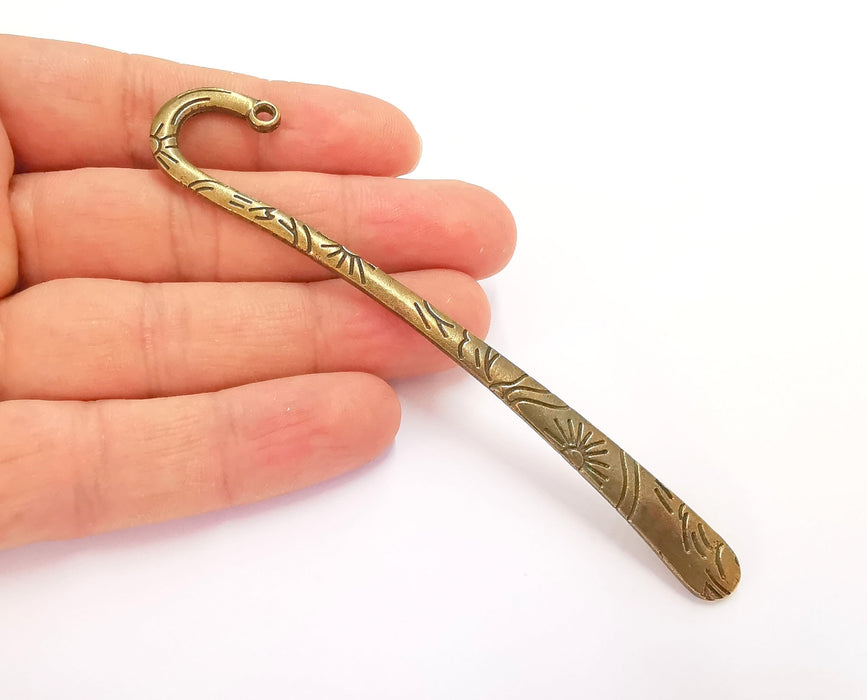 Sun Bookmark Findings Antique Bronze Plated Bookmark (114x9mm) G20232