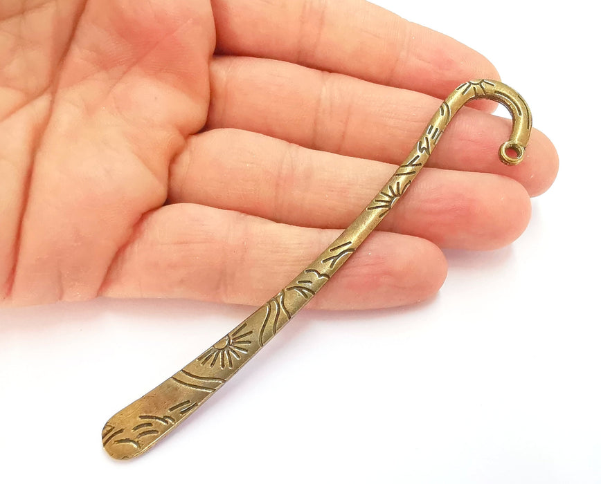 Sun Bookmark Findings Antique Bronze Plated Bookmark (114x9mm) G20232