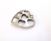 Heart Pendant Antique Silver Plated Pendant (43x41mm)  G20244