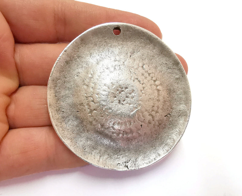 Silver  Pendant Antique Silver Plated Pendant (62mm)  G25119