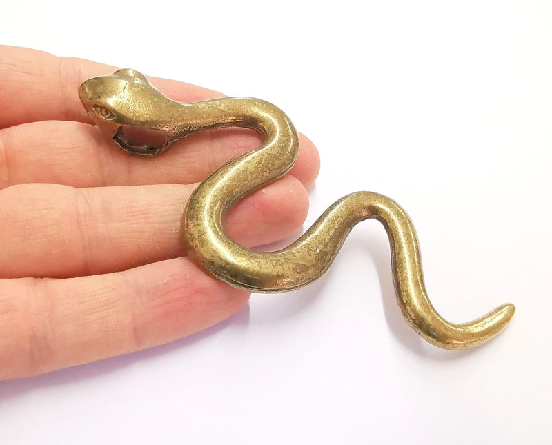 Snake Pendant Antique Bronze Plated Pendant ( 113x51mm )  G20342