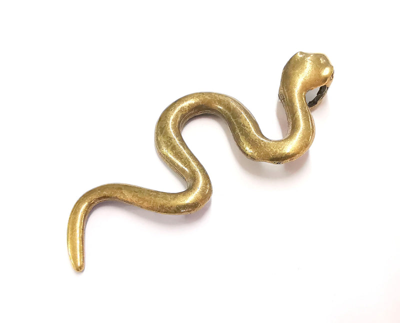 Snake Pendant Antique Bronze Plated Pendant ( 113x51mm )  G20342