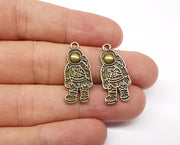 5 Astronaut Charms Antique Bronze Plated Charms (27x12mm)  G19886