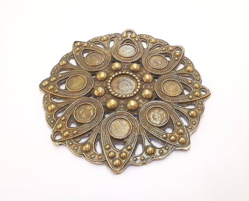 Antique Bronze Pendant Connector Antique Bronze Plated Pendant (79mm )  G20411