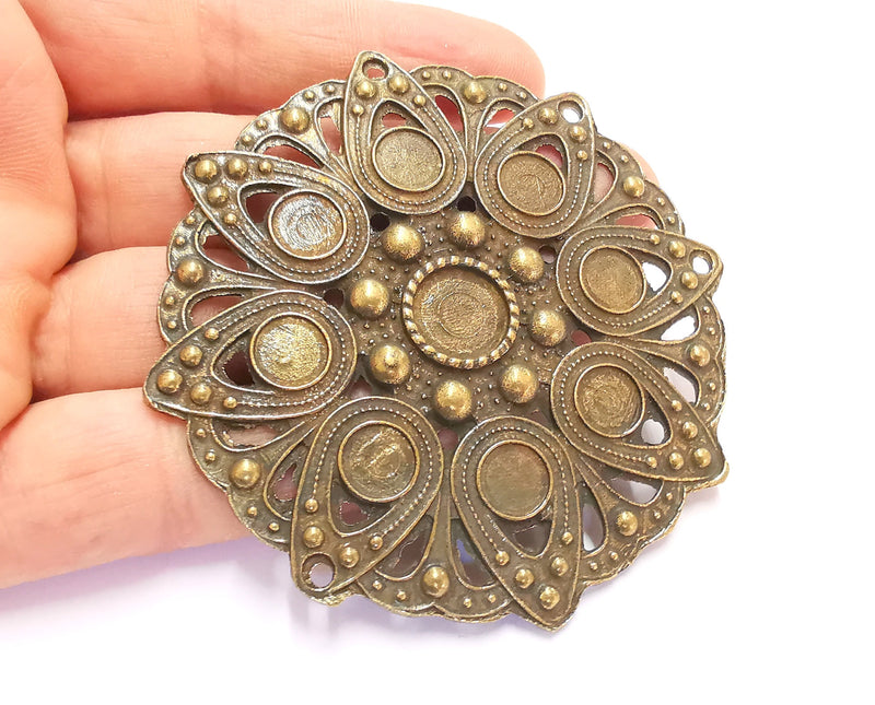 Antique Bronze Pendant Connector Antique Bronze Plated Pendant (79mm )  G20411