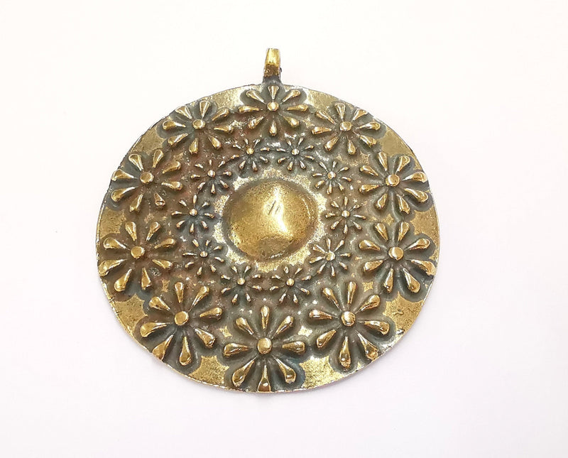 Flowers Pendant Antique Bronze Plated Pendant (69x59mm )  G20416