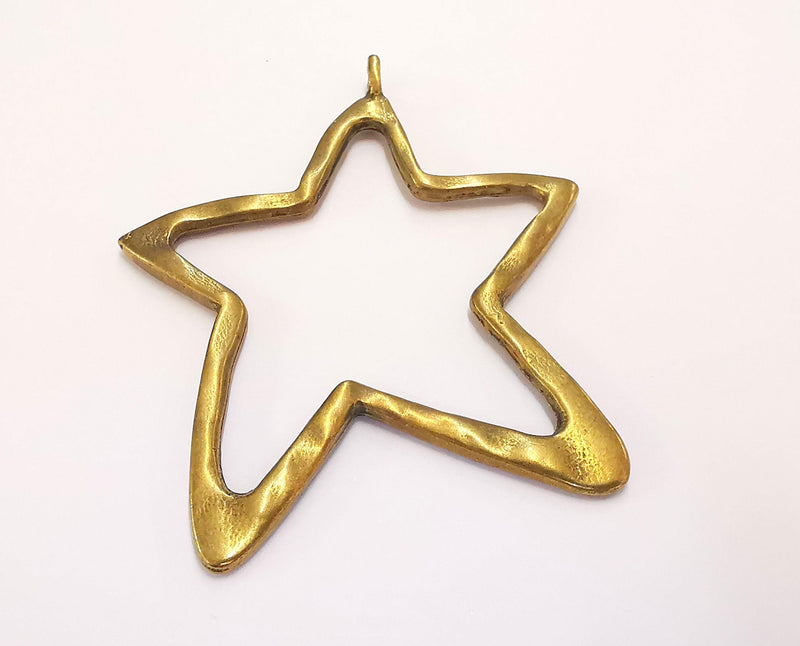 Star Pendant Antique Bronze Plated Pendant (90x70mm )  G20429