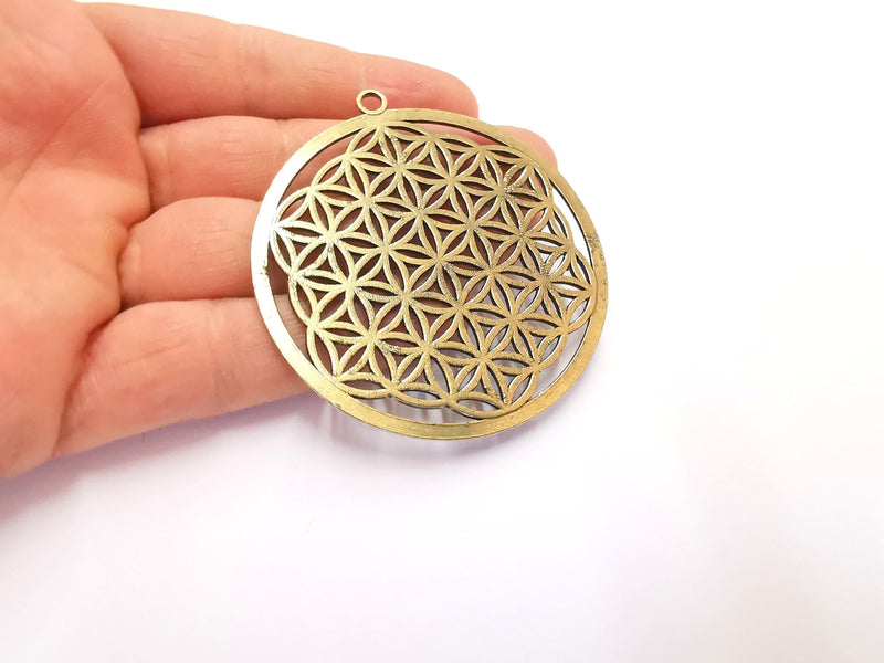 Filigree Pendant Antique Bronze Plated Pendant (70x65mm )  G20431