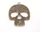 Skull Pendant Antique Bronze Plated Pendant (62x45mm )  G20433