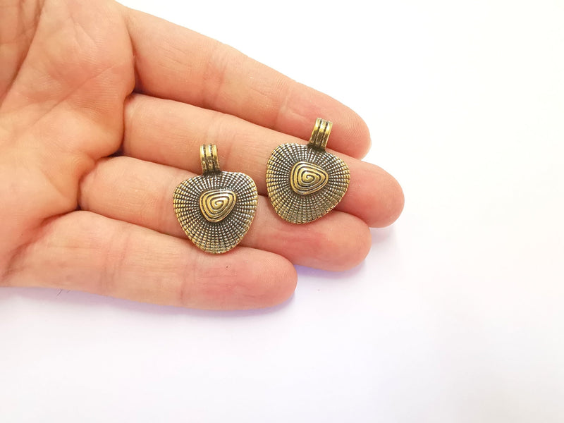 2 Antique Bronze Charms Antique Bronze Plated Charms (28x21mm) G20435