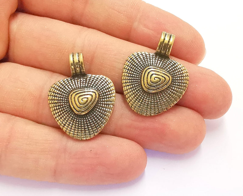 2 Antique Bronze Charms Antique Bronze Plated Charms (28x21mm) G20435