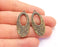 2 Antique Bronze Charms Antique Bronze Plated Charms (37x17mm) G20441