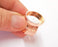 Rose Gold Ring Blank Base Bezel Settings Rose Gold Cabochon Base Mountings Adjustable Resin Ring (18x13 mm Blank)  G19921