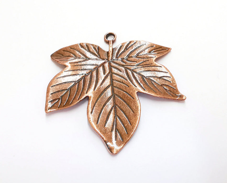 Leaf Pendant Antique Copper Plated Pendant (58x57mm )  G20452