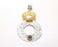 Pendant Blank Resin Bezel Mosaic Mountings Antique Silver and Gold Plated Brass (96x50mm)(7mm Bezel Size)  G19943