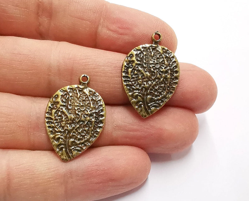 4 Leaf Charms Antique Bronze Plated Charms (28x19mm) G20493