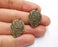4 Leaf Charms Antique Bronze Plated Charms (28x19mm) G20493