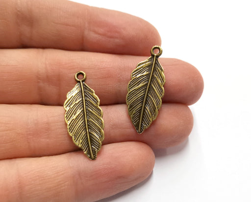 4 Leaf Charms Antique Bronze Plated Charms (30x12mm) G20498