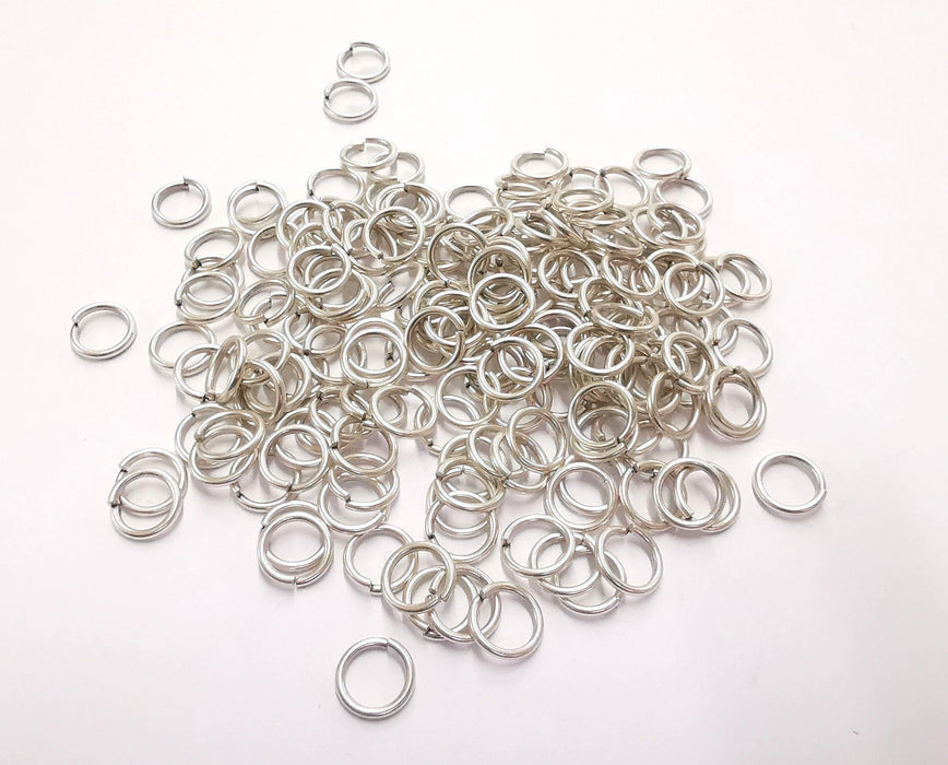 20 Jump Rings Findings Connector Antique Silver Plated Brass Jump Ring Open Link (9mm) G20528