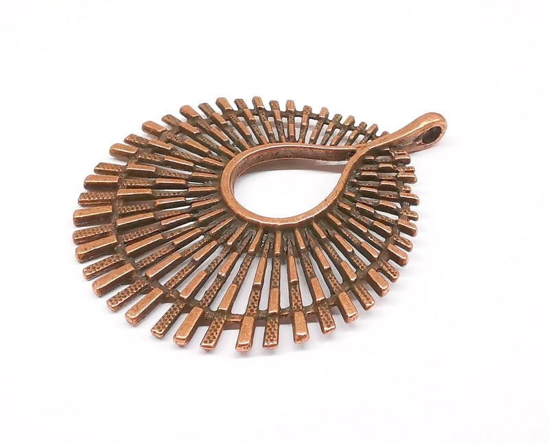 Copper Pendant Antique Copper Plated Pendant (66x54mm)  G21048