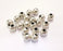 10 Silver Round Beads Antique Silver Plated Beads (10mm) G23057