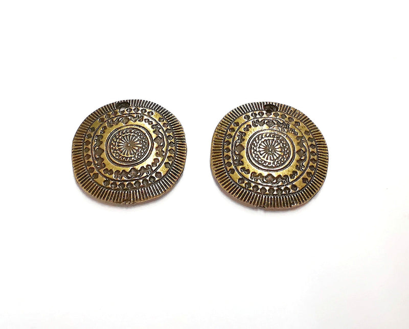 2 Antique Bronze Charms Antique Bronze Plated Charms (25x25mm) G20581