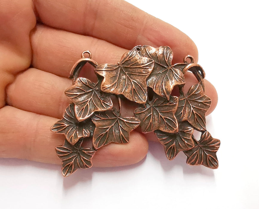 Leaves Pendant Antique Copper Plated Pendant (65x60mm) G20587