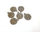 6 Flowers Charms (Double Sided) Antique Bronze Plated Charms (19x15mm) G20592