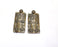 2 Flowers Charms Antique Bronze Plated Charms (39x17mm) G20595