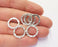 10 Hammered Circle Antique Silver Plated Findings (16mm) G20623