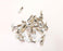 10 Glue On Bails Antique Silver Plated Findings (15x5 mm)  G20629