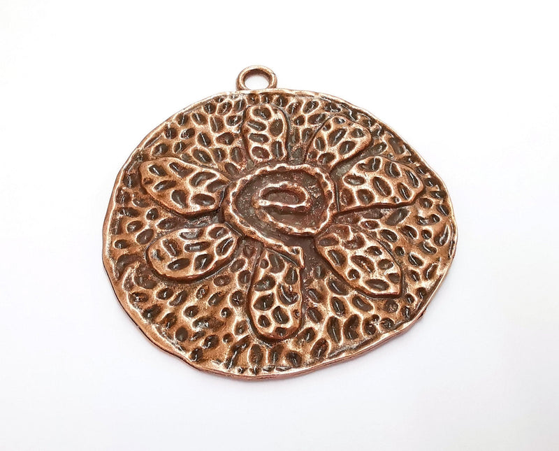Flower Pendant Antique Copper Plated Pendant (69x65mm)  G20680